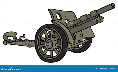 Vintage Cannon Isometric Drawings Cartoon Vector | CartoonDealer.com ...