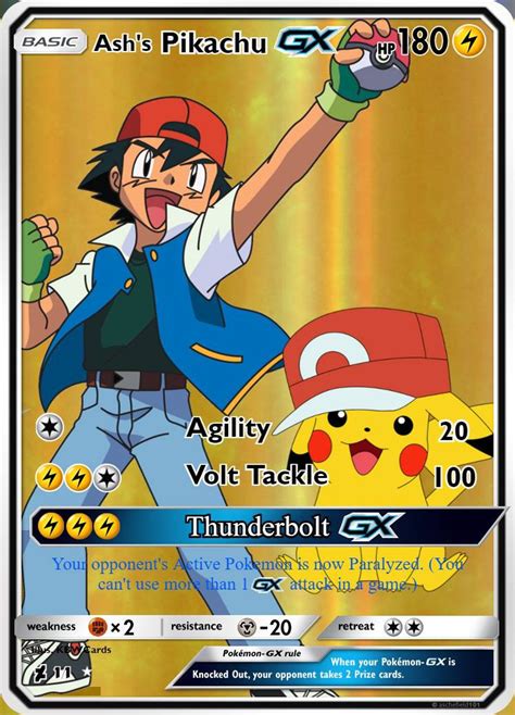 Ash's Charizard & Ash's Pikachu Custom pokemon cards | Etsy