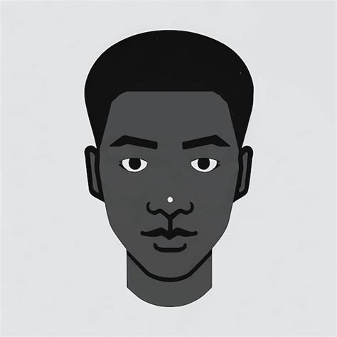 Premium Vector | Black skin man face head icon vector illustration