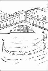 Gondolas In Venice Italy Coloring Page Sketch sketch template