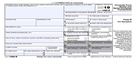 What’s New for 2019 Form 1099-B - IRS Compliance