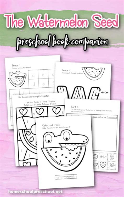 Free Printable The Watermelon Seed Activities