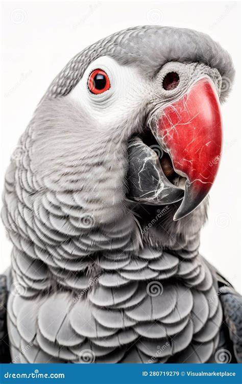 African Grey Parrot Talking Stock Illustration - Illustration of ...