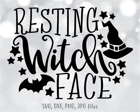 Stamping Resting Witch Face Halloween SVG Cut File Paper, Party & Kids etna.com.pe