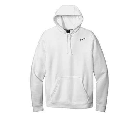 Nike White Club Fleece Pullover Hoodie