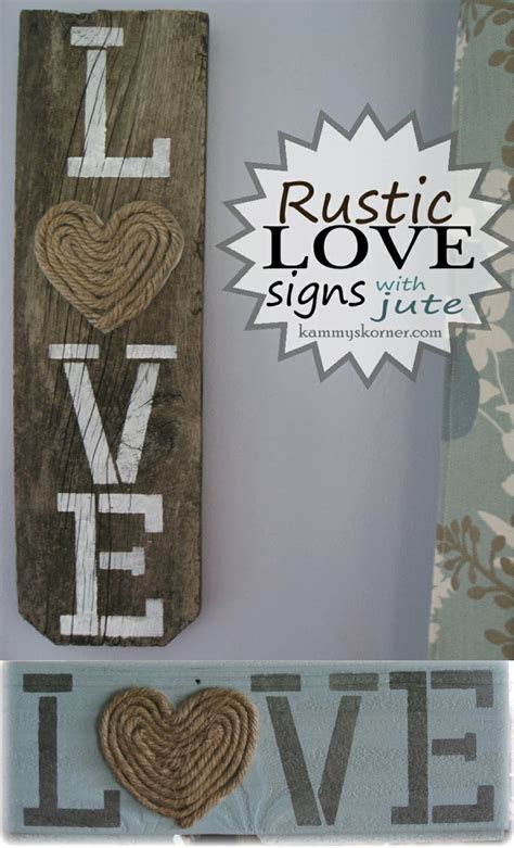 Kammy's Korner: Rustic LOVE Signs