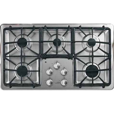 GE Profile 5-Burner Gas Cooktop (Stainless Steel) (Common: 36-in ...