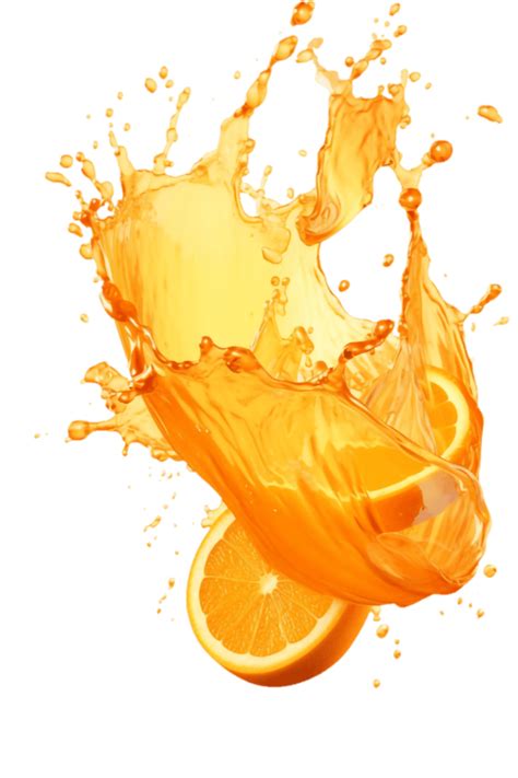 orange juice splash with orange slices on transparent background 27291702 PNG