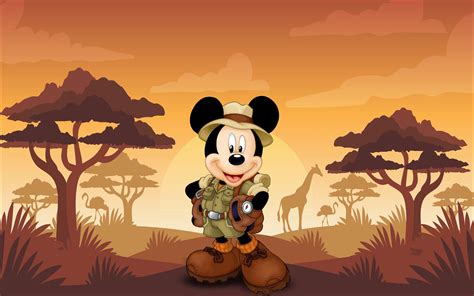 Mickey Mouse Cartoon Safari Sunset Hd Wallpaper 3840×2400 #4K # ...