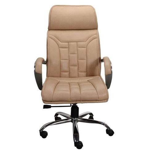 Leather Office Chair, Beige at Rs 9500 in Mumbai | ID: 23257796848