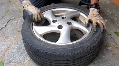 Flat tire repair - YouTube