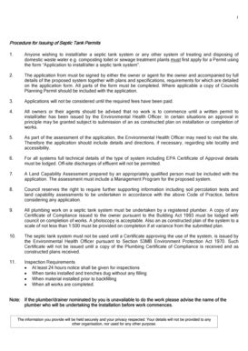 Fillable Online Procedure for Issuing of Septic Tank Permits. Form Fax Email Print - pdfFiller