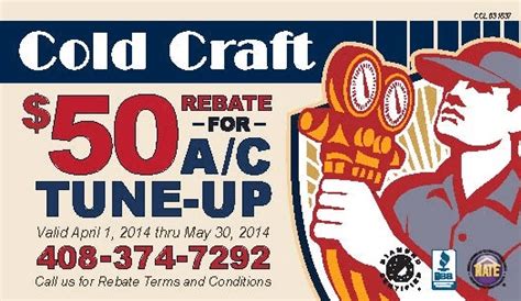 $50 Rebate On Cold Craft AC Tune Up | Coldcraft Inc.