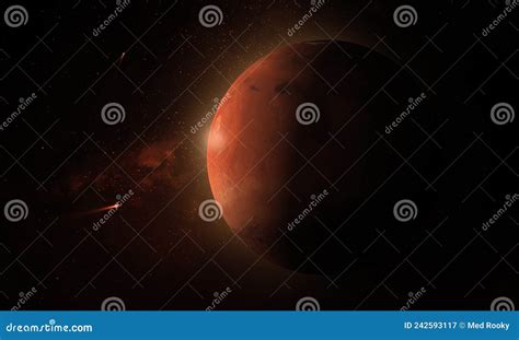 Realistic Mars Planet Atmosphere on Outer Space. Stock Image - Image of threedimensional, system ...