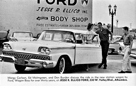 1959 Jesse R. Ellico Ford Dealership, Alhambra, California Station Wagon, The Body Shop ...