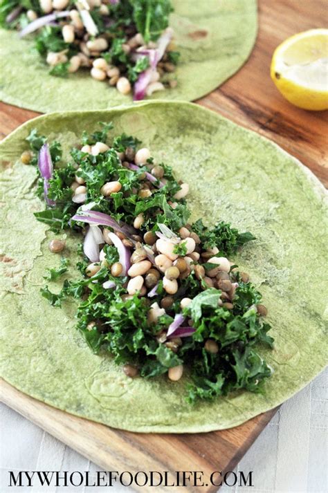 White Bean, Lentil and Kale Wraps - My Whole Food Life