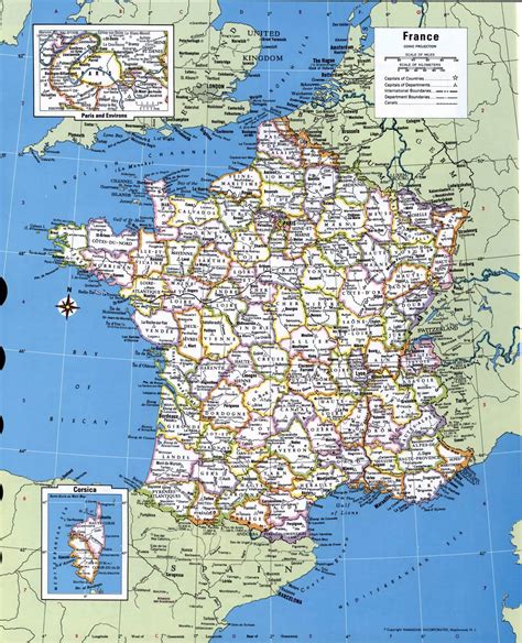 Large Detailed Administrative And Political Map Of France avec Carte De France Avec Principales ...