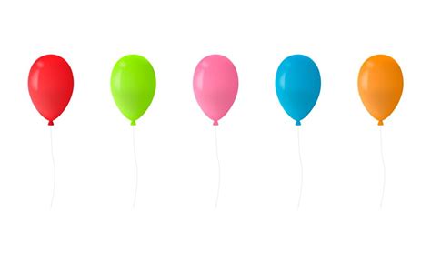 Premium Vector | Vector multicolored colorful balloons set isolated on ...