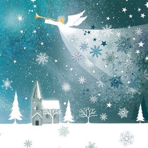 Snow Angel Christmas Card ~ digital art | Angel christmas cards ...