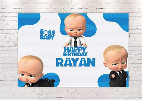 Boss Baby Backdrop Banner - Buy-Customised-Theme-Party-Supplies and Decorations-For Birthday ...