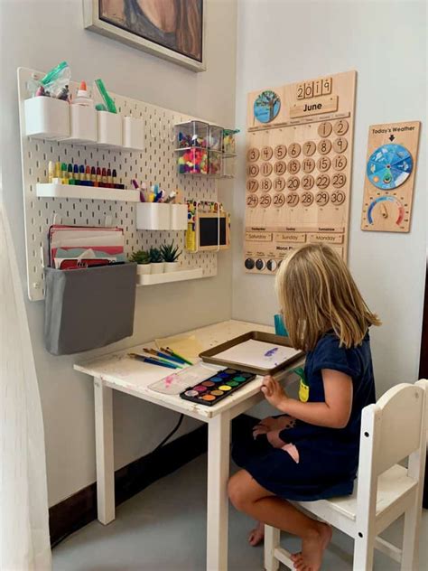 Homeschool Art Station | Homeschool room organization, Homeschool room decor, Small space ...