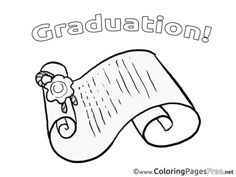 Coloring Pages Graduation Certificate