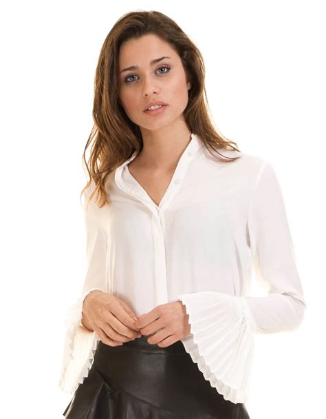 Pleated cuff shirt VICAMILA de Vila Clothes-in Blouses & Shirts from Women's Clothing on ...