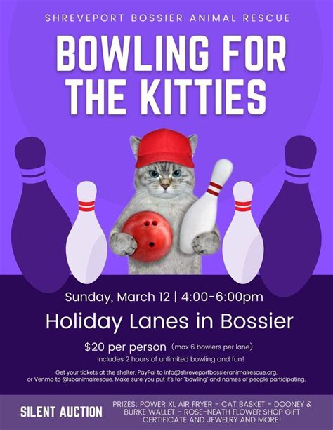 Bowling for the Kitties | Holiday Lanes, Bossier City, LA | March 12, 2023