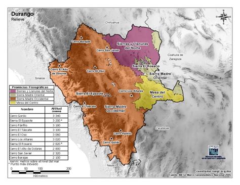 Mapa del Estado de Durango con Municipios >> Mapas para Descargar e Imprimir | Imágenes Totales