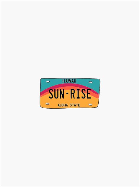 "Hawaii License Plate" Sticker for Sale by ruhang | Redbubble