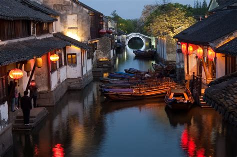 Canal at night, Zhouzhuang | Suzhou, China travel, Living in china