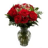 10 Red Roses Bouquet at Send Flowers