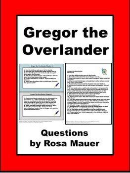 Gregor the Overlander Book Unit by Rosa Mauer | Teachers Pay Teachers