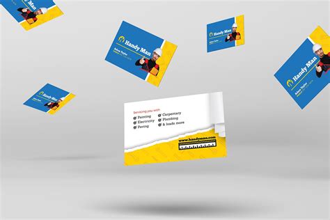 Handyman Business Card Template in PSD, Ai & Vector - BrandPacks