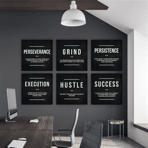 Motivational Canvas Prints Modern Office Decor Inspirational Quotes ...