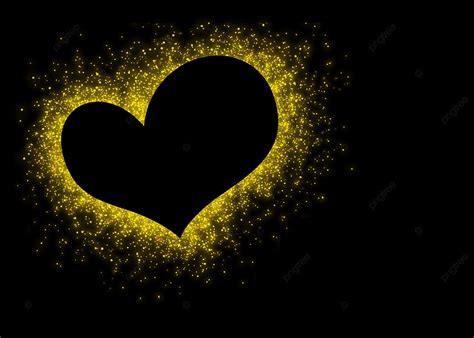 Glowing Love Heart Black Background, Wallpaper, Beautiful, Feeling ...