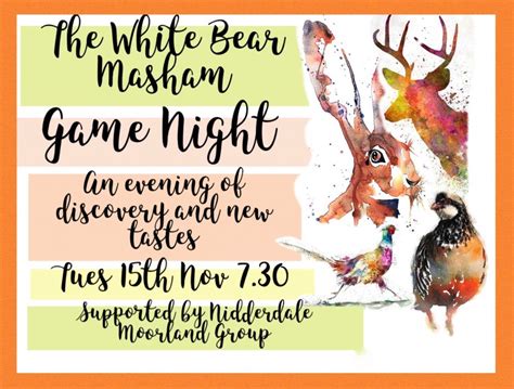 The White Bear Masham Game Night - The White Bear Masham