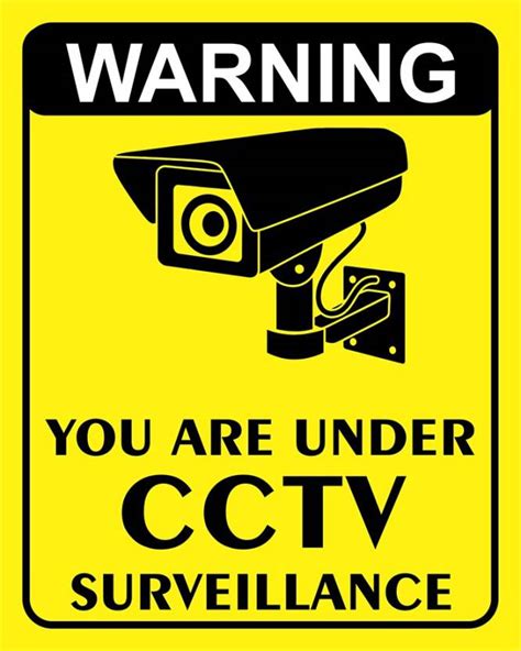 Anweshas Set of 3 Warning, You are Under CCTV Surveillance Sricker ...