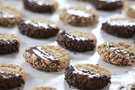 Chocolate-Dipped Peanut Butter Cookies