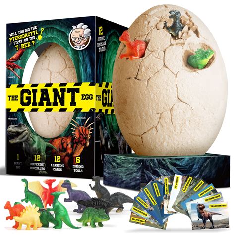 Eduman Dino Egg Dig Kit with Tools, STEM Science Toy for Kids Age 3-8 ...