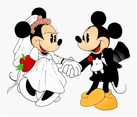 Mickey Minnie Wedding, HD Png Download - kindpng