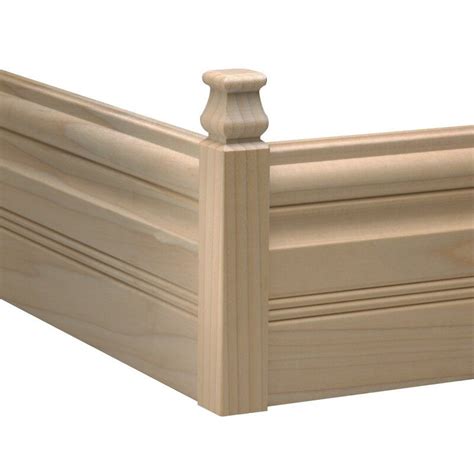 Pine Outside Base Connector Floor Moulding 6.75" H x 1.13" W x 1.13" D Corner Molding | Corner ...