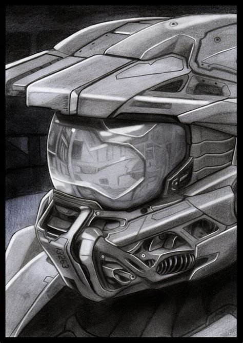 Master Chief Pencil Drawing | Halo drawings, Halo cosplay, Master chief