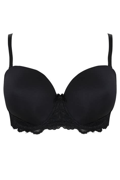 Black Multiway Microfibre Lace Bra With Removable Straps