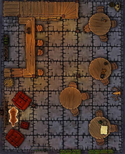 Small Tavern urban Hamlet (1) | Tabletop rpg maps, Dungeons and dragons, Dungeon maps