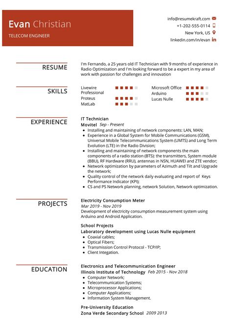 Telecom Engineer Resume Sample in 2024 - ResumeKraft