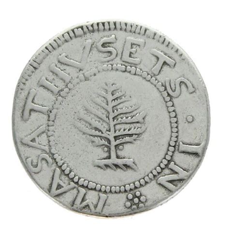 Massachusetts New England Coinage Pine Tree Shilling 1652 Large ...