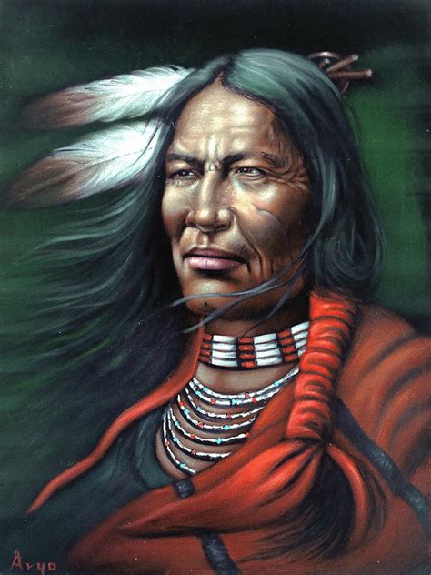 American Indian Chief Painting by Argo