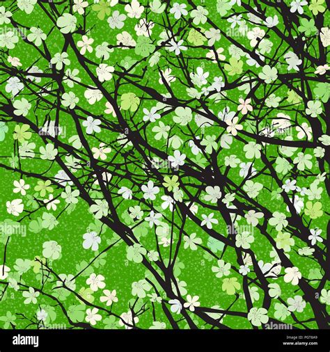 Spring theme blossom tree background for print Stock Vector Image & Art - Alamy