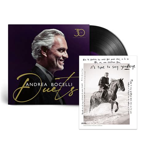 Andrea Bocelli: Duets 30th Anniversary – LP + Art Print – Verve Center ...